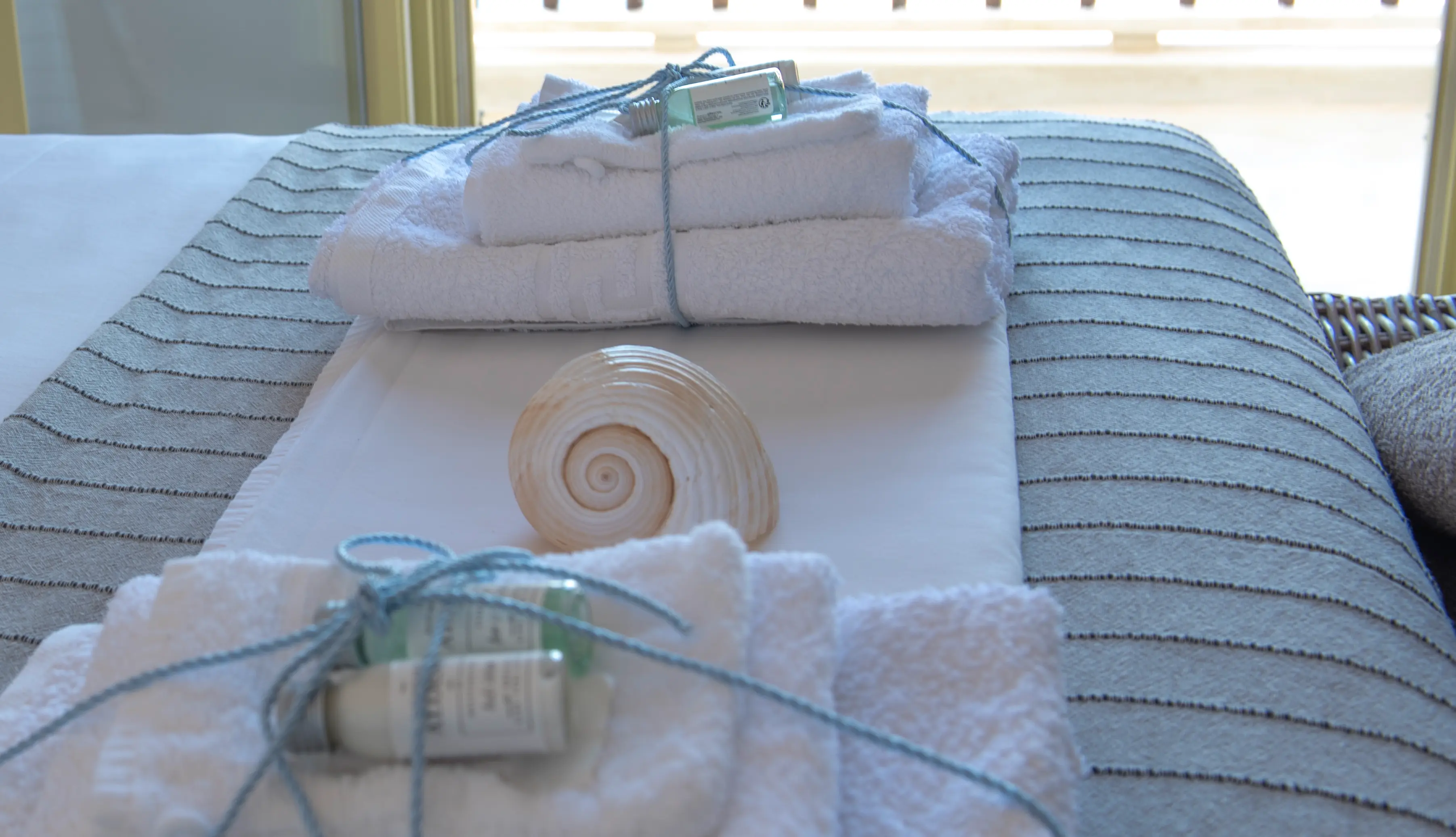 Shell and towels detail, The Maisonette